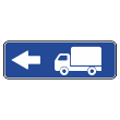 Дорожный знак 6.15.3 «Направление движения для грузовых автомобилей» (металл 0,8 мм, III типоразмер: 450х1350 мм, С/О пленка: тип А инженерная)